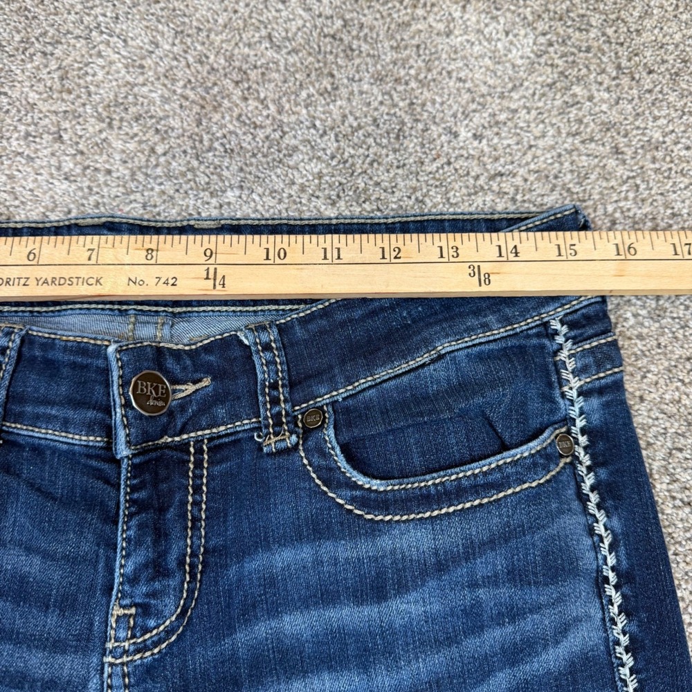 BKE Stella Bootcut Jeans 29 XL Dark Wash Embroidered Contrast Stitch Denim - Picture 5 of 12